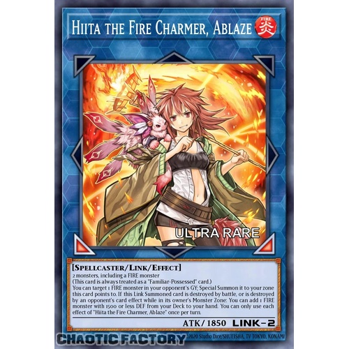 RA04-EN074 Hiita the Fire Charmer, Ablaze Ultra Rare 1st Edition NM
