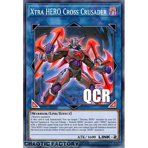 RA04-EN076 Xtra HERO Cross Crusader Quarter Century Secret Rare 1st Edition NM