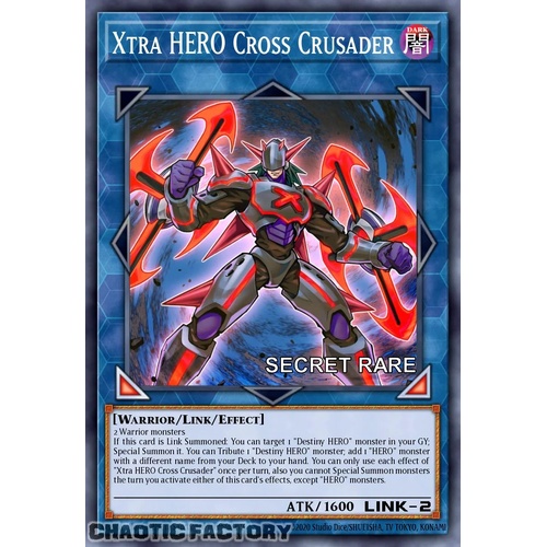 RA04-EN076 Xtra HERO Cross Crusader Secret Rare 1st Edition NM