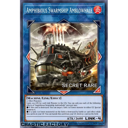 RA04-EN077 Amphibious Swarmship Amblowhale Secret Rare 1st Edition NM