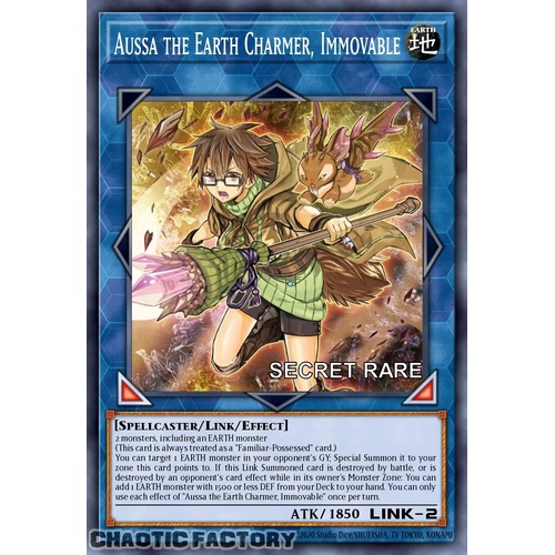 RA04-EN078 Aussa the Earth Charmer, Immovable Secret Rare 1st Edition NM