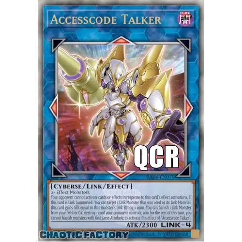RA04-EN079 Accesscode Talker ALT ART QCR ONLY Quarter Century Secret Rare 1st Edition NM