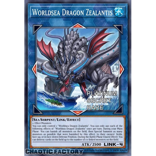 RA04-EN082 Worldsea Dragon Zealantis Platinum Secret Rare 1st Edition NM