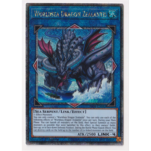 RA04-EN082 Worldsea Dragon Zealantis Quarter Century Secret Rare 1st Edition NM