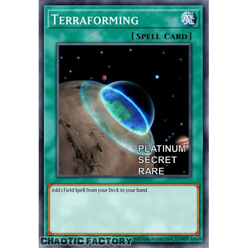 RA04-EN084 Terraforming Platinum Secret Rare 1st Edition NM
