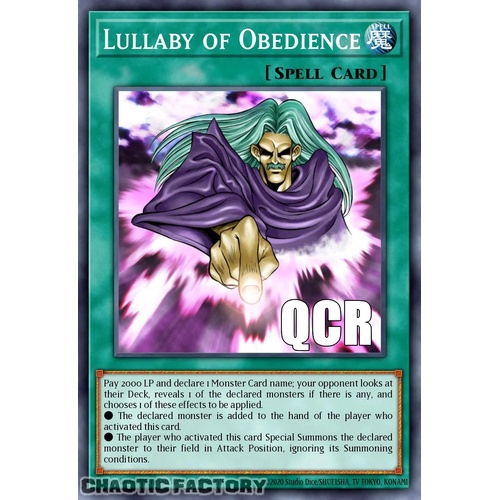 RA04-EN085 Lullaby of Obedience Quarter Century Secret Rare 1st Edition NM