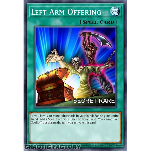 RA04-EN086 Left Arm Offering Secret Rare 1st Edition NM