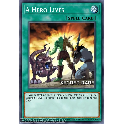 RA04-EN087 A Hero Lives Secret Rare 1st Edition NM