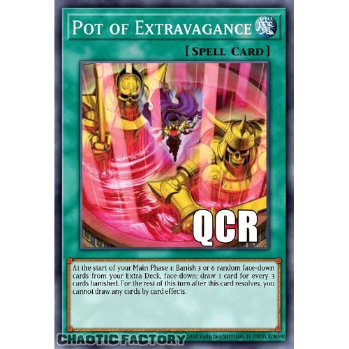 RA04-EN093 Pot of Extravagance ALT ART QCR ONLY Quarter Century Secret Rare 1st Edition NM