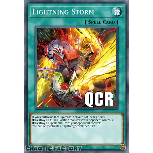 RA04-EN094 Lightning Storm ALT ART QCR ONLY Quarter Century Secret Rare 1st Edition NM