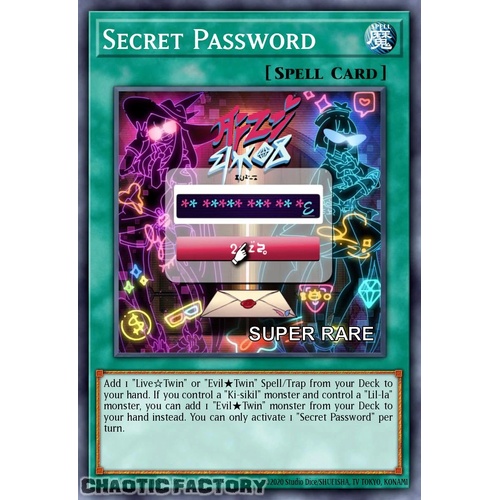 RA04-EN095 Secret Password Super Rare 1st Edition NM