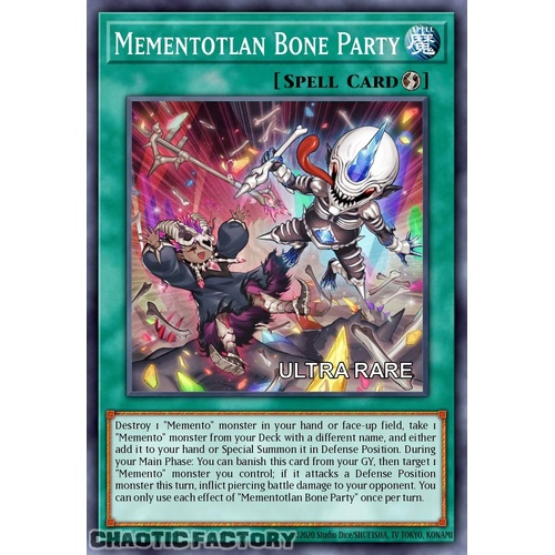 RA04-EN099 Mementotlan Bone Party Ultra Rare 1st Edition NM