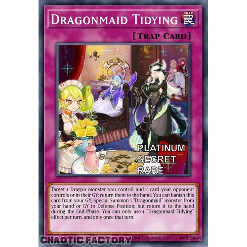 RA04-EN102 Dragonmaid Tidying Platinum Secret Rare 1st Edition NM
