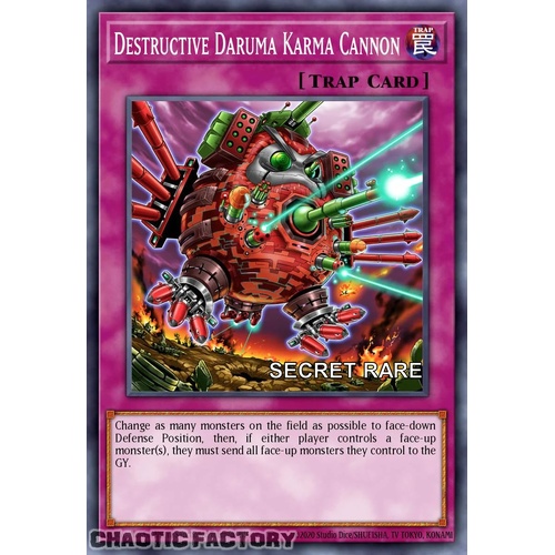 RA04-EN103 Destructive Daruma Karma Cannon Secret Rare 1st Edition NM