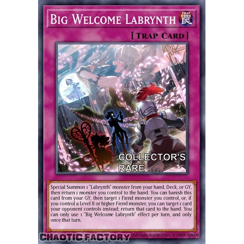 RA04-EN104 Big Welcome Labrynth Collector's Rare 1st Edition NM