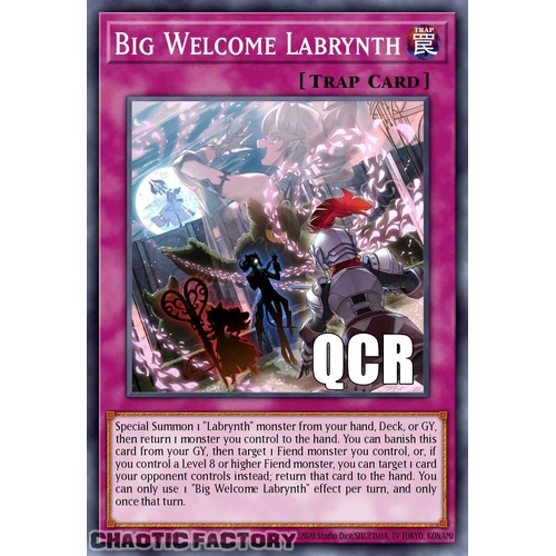 RA04-EN104 Big Welcome Labrynth Quarter Century Secret Rare 1st Edition NM