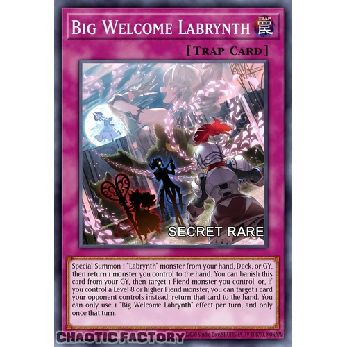 RA04-EN104 Big Welcome Labrynth Secret Rare 1st Edition NM