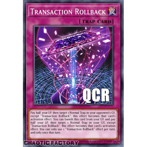 RA04-EN105 Transaction Rollback Quarter Century Secret Rare 1st Edition NM