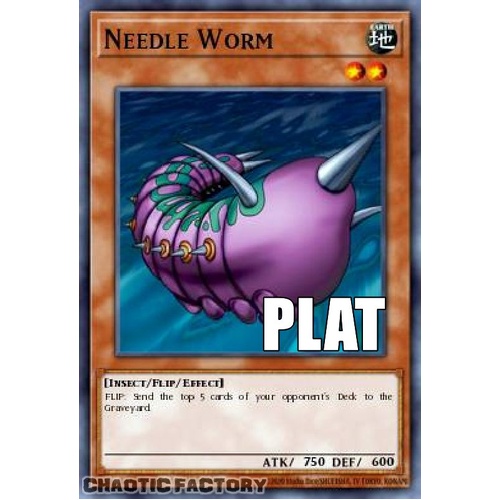 RA04-EN112 Needle Worm Platinum Secret Rare 1st Edition NM