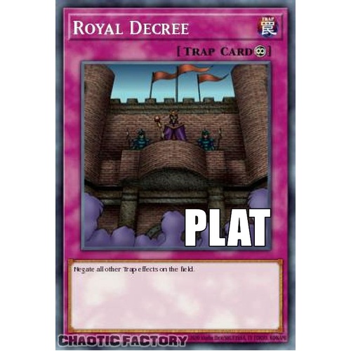 RA04-EN113 Royal Decree Platinum Secret Rare 1st Edition NM