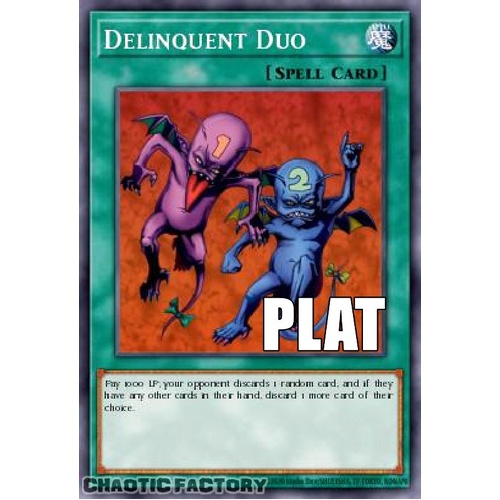 RA04-EN114 Delinquent Duo Platinum Secret Rare 1st Edition NM
