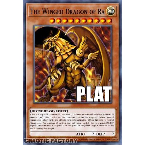 RA04-EN118 The Winged Dragon of Ra Platinum Secret Rare 1st Edition NM