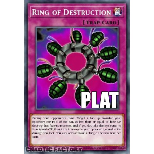 RA04-EN119 Ring of Destruction Platinum Secret Rare 1st Edition NM