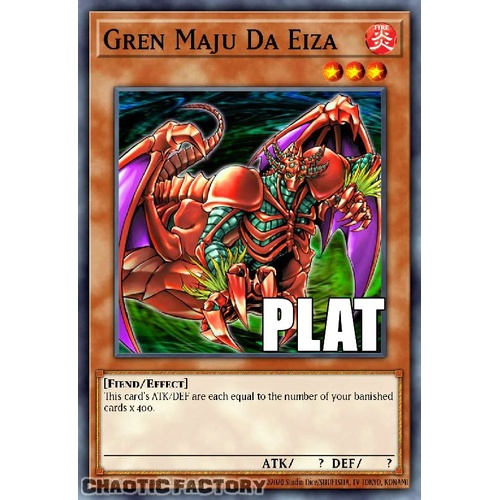 RA04-EN124 Gren Maju Da Eiza Platinum Secret Rare 1st Edition NM