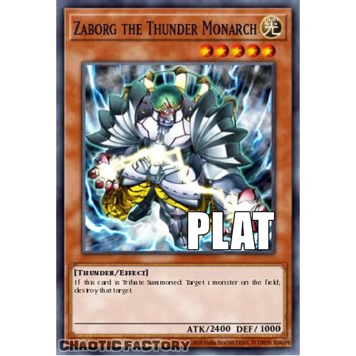RA04-EN125 Zaborg the Thunder Monarch Platinum Secret Rare 1st Edition NM