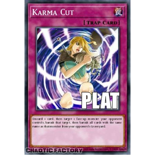 RA04-EN128 Karma Cut Platinum Secret Rare 1st Edition NM