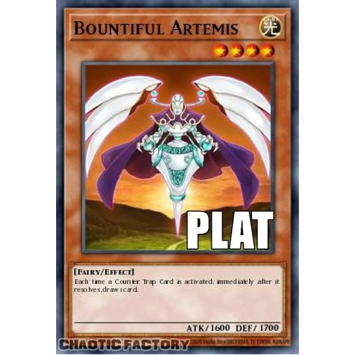 RA04-EN130 Bountiful Artemis Platinum Secret Rare 1st Edition NM