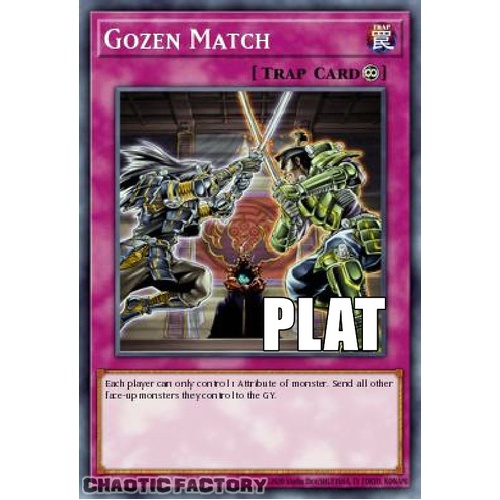 RA04-EN134 Gozen Match Platinum Secret Rare 1st Edition NM