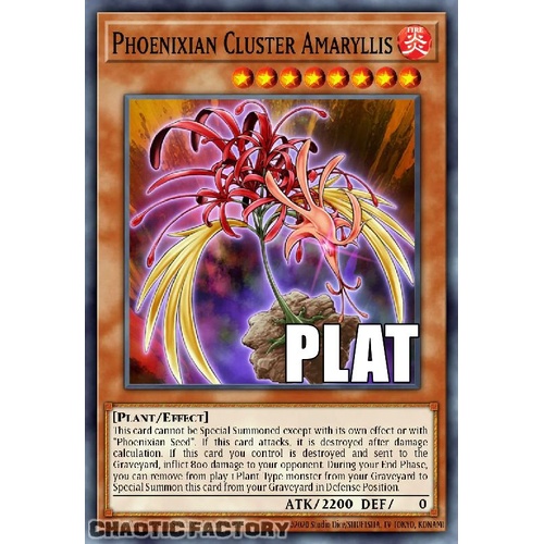 RA04-EN136 Phoenixian Cluster Amaryllis Platinum Secret Rare 1st Edition NM