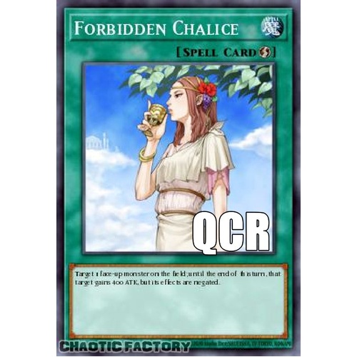 RA04-EN137 Forbidden Chalice Quarter Century Secret Rare 1st Edition NM