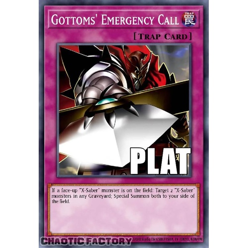 RA04-EN138 Gottoms' Emergency Call Platinum Secret Rare 1st Edition NM