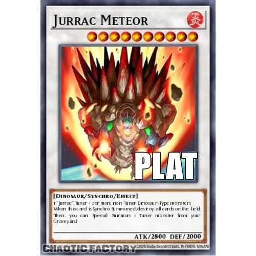 RA04-EN139 Jurrac Meteor Platinum Secret Rare 1st Edition NM
