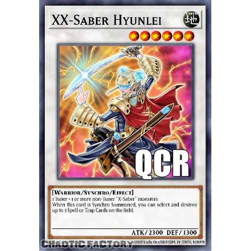 RA04-EN140 XX-Saber Hyunlei Quarter Century Secret Rare 1st Edition NM