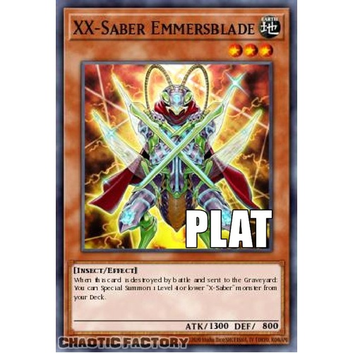 RA04-EN141 XX-Saber Emmersblade Platinum Secret Rare 1st Edition NM