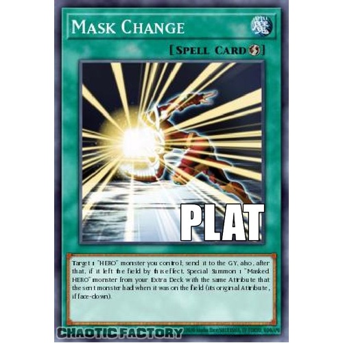 RA04-EN142 Mask Change Platinum Secret Rare 1st Edition NM