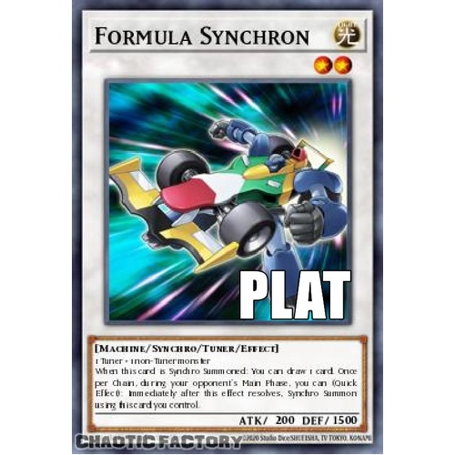 RA04-EN143 Formula Synchron Platinum Secret Rare 1st Edition NM