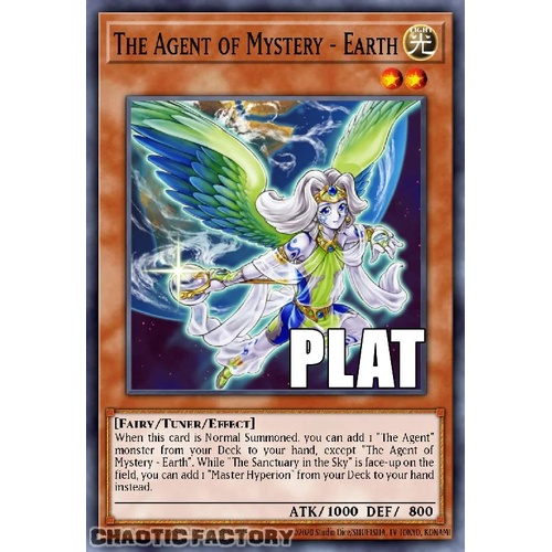 RA04-EN146 The Agent of Mystery - Earth Platinum Secret Rare 1st Edition NM