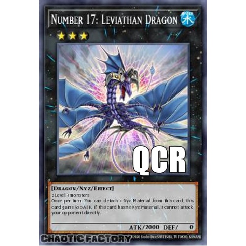 RA04-EN154 Number 17: Leviathan Dragon Quarter Century Secret Rare 1st Edition NM