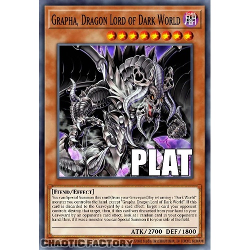 RA04-EN159 Grapha, Dragon Lord of Dark World Platinum Secret Rare 1st Edition NM