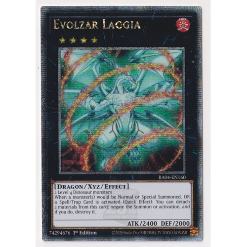 RA04-EN160 Evolzar Laggia Quarter Century Secret Rare 1st Edition NM
