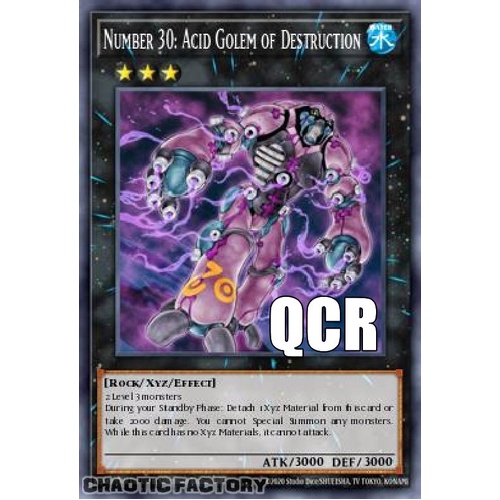 RA04-EN165 Number 30: Acid Golem of Destruction Quarter Century Secret Rare 1st Edition NM