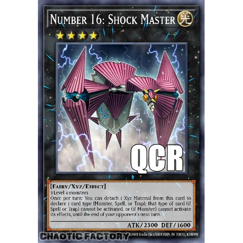 RA04-EN166 Number 16: Shock Master Quarter Century Secret Rare 1st Edition NM