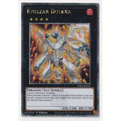 RA04-EN167 Evolzar Dolkka Quarter Century Secret Rare 1st Edition NM