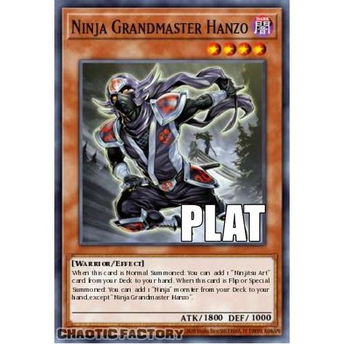 RA04-EN173 Ninja Grandmaster Hanzo Platinum Secret Rare 1st Edition NM