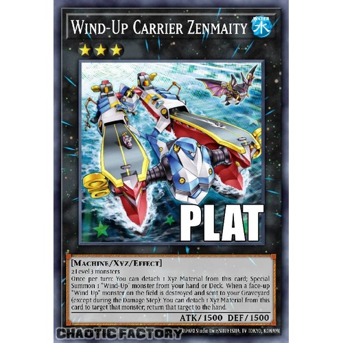 RA04-EN175 Wind-Up Carrier Zenmaity Platinum Secret Rare 1st Edition NM