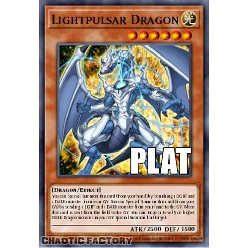 RA04-EN176 Lightpulsar Dragon Platinum Secret Rare 1st Edition NM